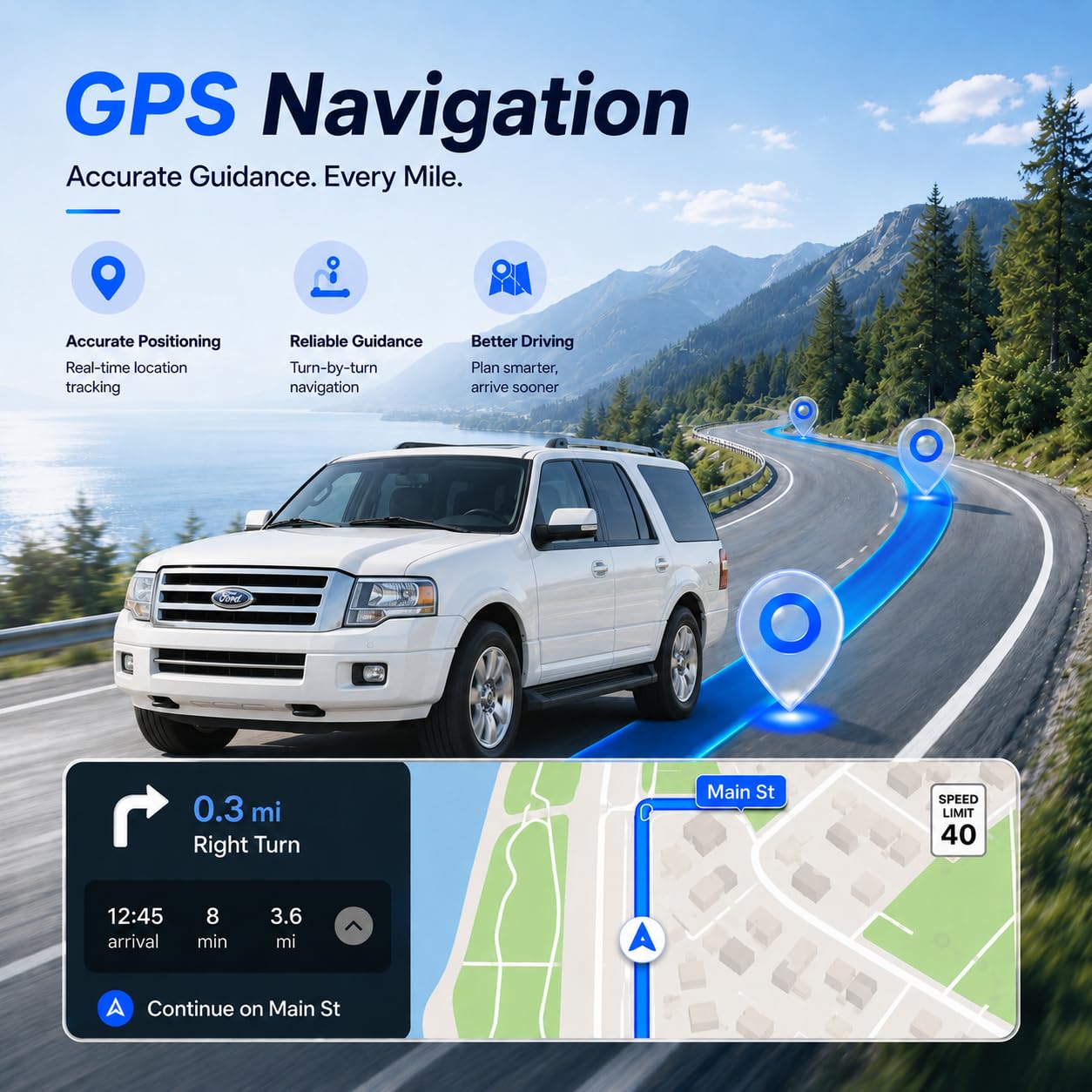 CIGKTSEIN Car Radio for Ford Expedition 2015 2016 2017, 8-Core 4+64GB Android Upgrade Stereo with Wireless Carplay Android Auto, 12.1'' T-Style Screen with GPS WiFi SWC AM/FM Backup Camera