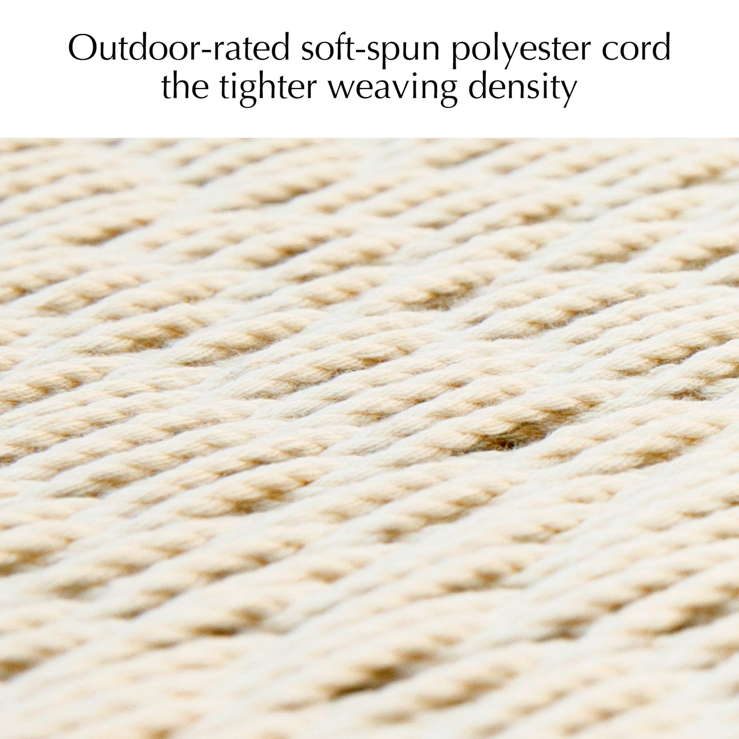 PNAEUT 2 Person Rope Hammocks for Outside, Handwoven Double Caribbean Hammock with Spreader Bar for Outdoor Indoor, Max 600 lbs Capacity (Cream)