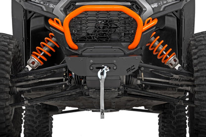 Rough Country Winch Mount with RS4500S Winch for Polaris RZR XP 1000 - Bolt-On Mounting Plate with 4500 LB Synthetic Rope Winch