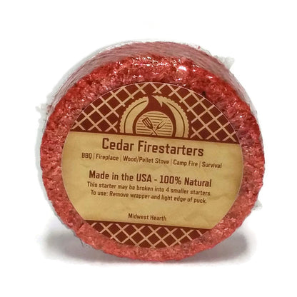 Midwest Hearth Cedar Fire Starters (108 Pack - Up to 432 Fires) Made in USA