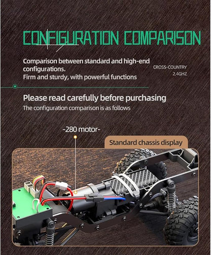 1/16 Scale Full-Proportional Pickup-Style RC Crawler (HB-R1610)