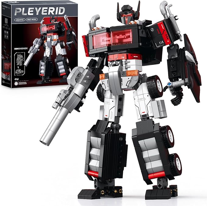 HIGH GODO Transforming Building Set 2 in 1 Transforming Robot and Truck Model Kit for Display or Play Collectible Robots Gifts Toys for Teens Adults 14+ (688 PCS)