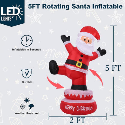 Vigdur Christmas Inflatable Snowman Outdoor Decorations, 6FT Blow Up Christmas Snowman Yard Inflatable with Build in RGB LEDs for Christmas Yard Indoor Outdoor Garden Lawn Winter Decorations
