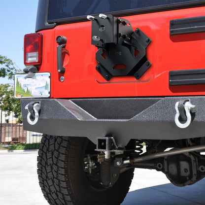 XOOKUN JK Spare tire Carrier Adjust Height Width Compatible Wrangler JK JKU 2007-2018 Unlimited (2/4 Doors) Up to 40 inch