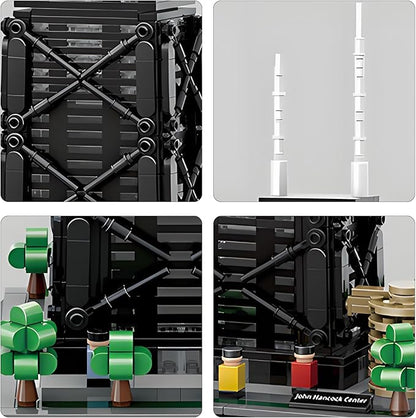 John Hancock Center Chicago Architecture Model Building Blocks Sets The Office Landmarks Skyline Set Toys Collection for Kids Adults 1284Pcs