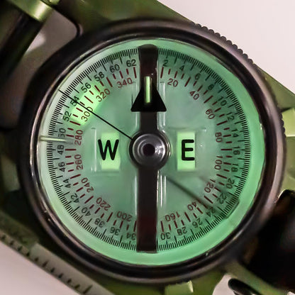 Brunton H-3 Military Lensatic Compass, Tritium Illuminated, Aluminum, 5.7 inch Open Length