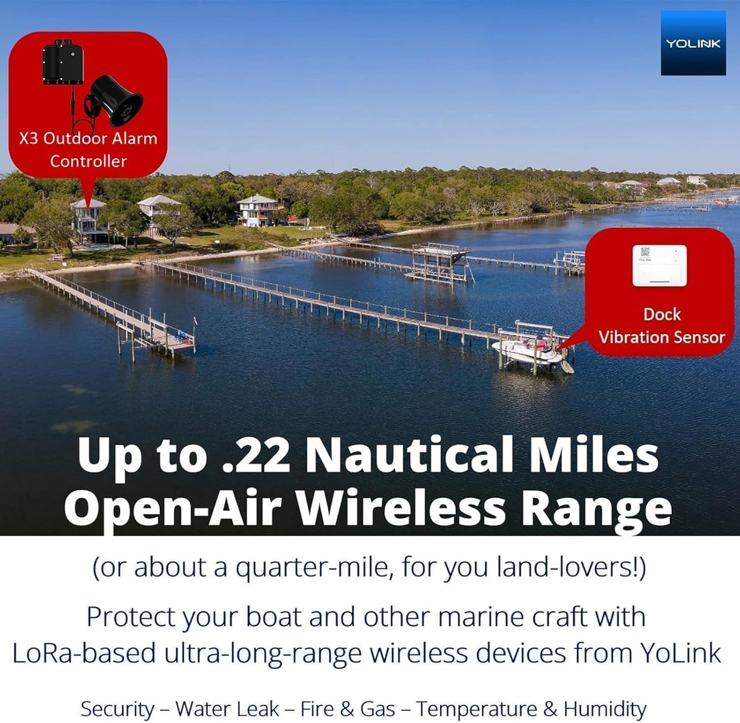 YoLink Outdoor Security Siren & Smart Alarm Controller Kit - Loud 110 dB, Wireless, Battery-Powered, 1/4 Mile Range, Android-iOS App, Alexa, Google, IFTTT, Home Assistant, Hub Required!