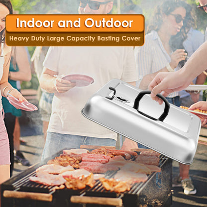 Leonyo 13x9 Inch Basting Cover for Griddle Grill, Melting Dome with Vent