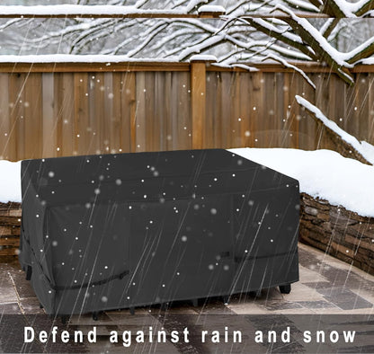 NettyPro Patio Table Cover - Waterproof Square 54 x 54 Inch Outdoor Furniture Protector | Black