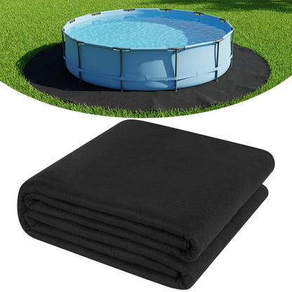 Winnergo 30 FT Round Pool Liner Pad for Above Ground Pools, Durable Pool Mat with Geotextile Material for Pool Bottom Strong Eco-Friendly Padding Under Pool Pad Protection,Prevents Punctures,Black