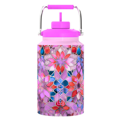 Coldest 128 oz Tumbler with Handle and Straw - 100% Spill Proof Tumbler with Straw (3 Lids) - Stainless Steel Insulated Leakproof Tumblers for Women & Men - Cup Holder Friendly, 128 oz (The Marrakech)