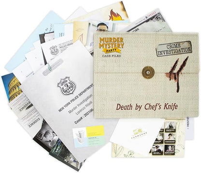 Murder Mystery Party Case Files: Death by Chef's Knife for 1 or More Players Ages 14 and Up
