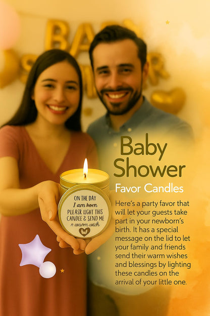 Majestic Zen Baby Shower Candle Favors Gift Set |9-Pack Neutral Scented Soy Wax Candles with Fresh Baby Powder |Long Lasting 40 Hour Burn |Unique Gender Reveal Party Favors & Baby Shower Decorations