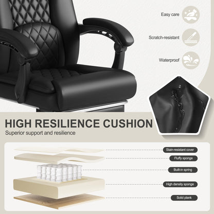 Homall Executive Home Office Chair with Lumbar Support,400lbs Adjustable Ergonomic High Back Office Chair Reclining Managerial Chair for Home Office (Black)