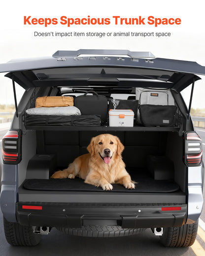 VEVOR Rear Trunk Cargo Rack, for 2010-2024 Toyota 4Runner, 220 lbs Capacity, Aluminum Alloy Basket Tray Interior Storage Luggage Carrier, Adjustable Height Shelf Stand Organizer for Camping Trip Gear