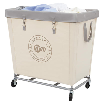 STORAGE MANIAC Umbrella Drying Rack and Large Industrial Laundry Cart Set - Robust Laundry Solution with Ample Capacity and Versatile Storage Options for Homes, Hotels, and More