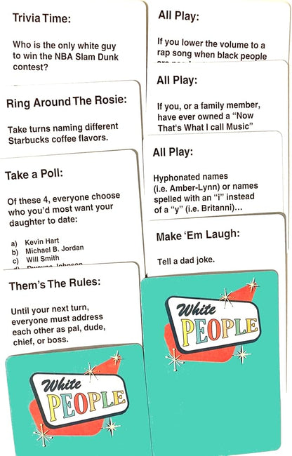 White People The Game - Funny White Elephant Xmas Secret Santa Gift - Gag Gift - Americas Favorite Party Game
