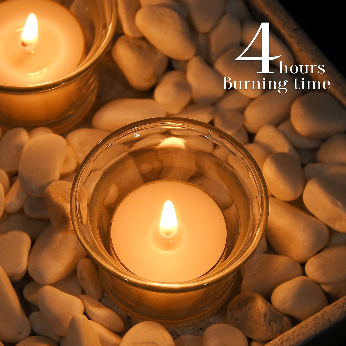 Natural Beeswax Tealight Candles - 24 pcs - Organic Small Candle Natural Scent Smokeless Clean Burning-White