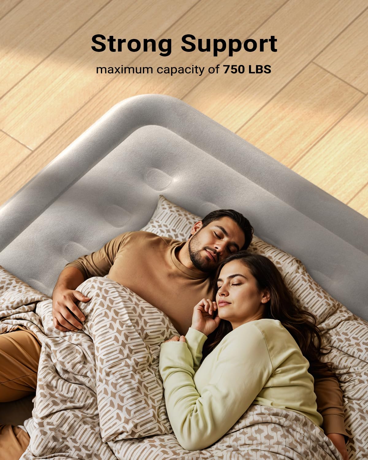 iDOO Cal King Air Mattress with Built in Pump, 18'' King Size Air Mattress for Home Guest, Upgraded Comfort Inflatable Blow up Mattress, 84'' Extra Long, Keep Feet from Dangling, Colchon Inflables