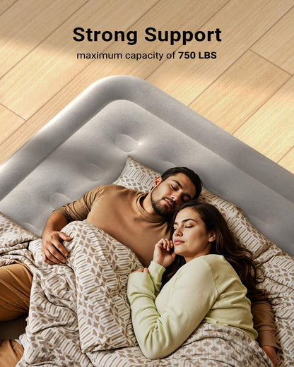 iDOO Cal King Air Mattress with Built in Pump, 18'' King Size Air Mattress for Home Guest, Upgraded Comfort Inflatable Blow up Mattress, 84'' Extra Long, Keep Feet from Dangling, Colchon Inflables
