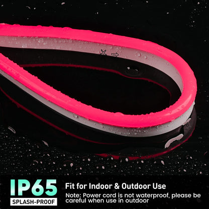 GZBtech Flexible LED Neon Rope Lights, 33FT, Waterproof, 120 LEDs/M, Red, Model 120V-ETL-Flexible-Red