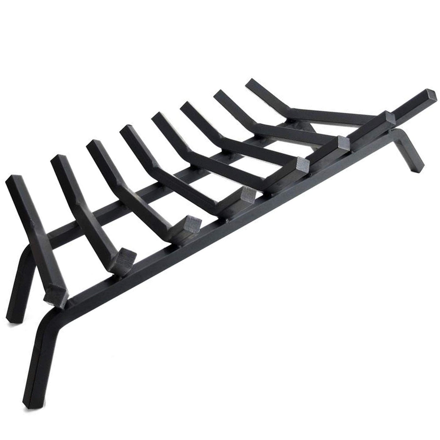 InnFinest 33 inch 8 Bar Fire Grates, Heavy Duty Solid Steel Indoor Chimney Hearth Outdoor Fire Place Kindling Tool Pit Wrought Iron Wood Stove Firewood Burning Rack
