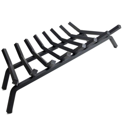 InnFinest 33 inch 8 Bar Fire Grates, Heavy Duty Solid Steel Indoor Chimney Hearth Outdoor Fire Place Kindling Tool Pit Wrought Iron Wood Stove Firewood Burning Rack