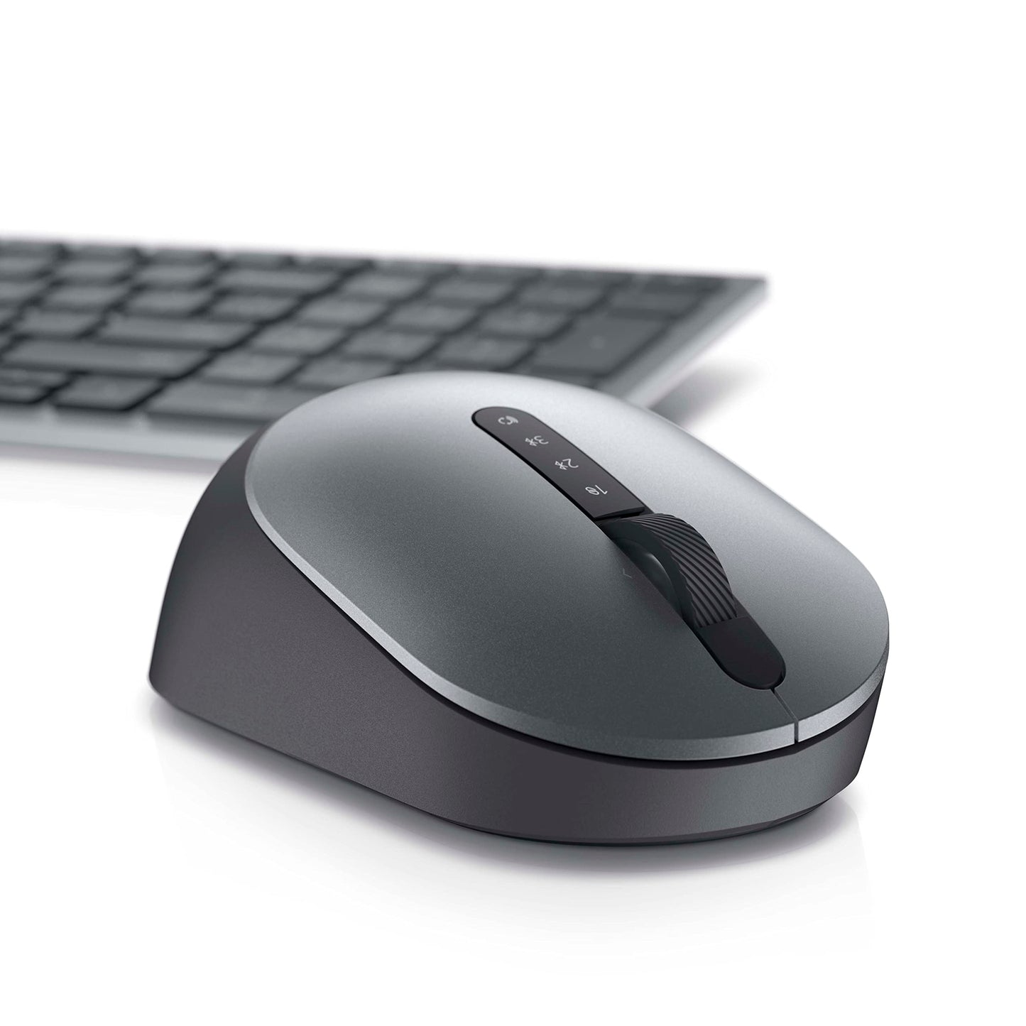 Dell Mobile Wireless Mouse - MS3320W, Wireless - 2.4 GHz, Bluetooth 5.0, Optical LED, Mechanical Scroll, 1600 DPI, 3-Buttons - Black