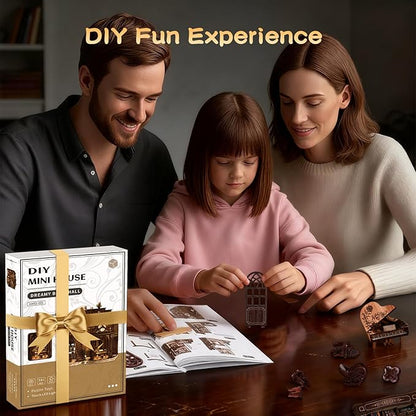 Book Nooks for Adults DIY Miniature Dollhouse Book Nook Kit Model Kits Craft Kits for Adults 3D Wooden Puzzle Book Nook Craft Bookshelf Decor Adult Craft Kits Gift with Led Light