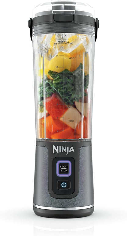 Ninja Blast Portable Blender - Cordless 18oz Personal Blender for Shakes & Smoothies | BPA Free, Leakproof Lid, USB-C Rechargeable, Navy/Silver