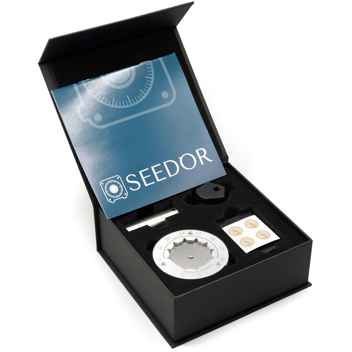 SEEDOR Safe Starter Kit Travel Edition – Bitcoin Steel Wallet, Seed Back-Up, Crypto Wallet, Recovery Phrase Offline Cold Storage, compatible with Hardware Wallets like Coldcard, Ledger, Trezor