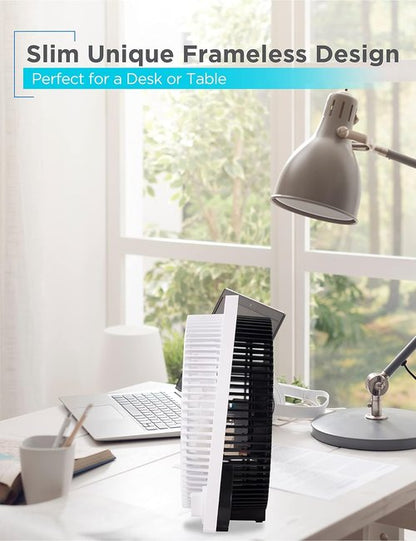 BLACK+DECKER 9-Inch Box Fan - Portable 3-Speed Desk Fan for Home Office or Garage | White Finish