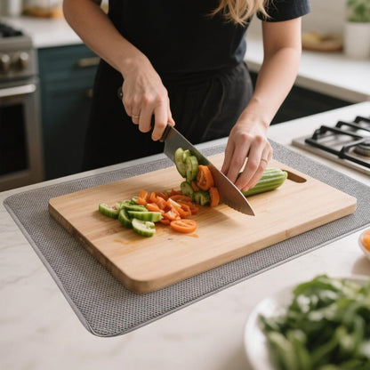XXL Microfiber Dish Drying Mat, 23"X17" Ultra Absorbent Kitchen Counter Mat, Kitchen Drying Mat,Grey