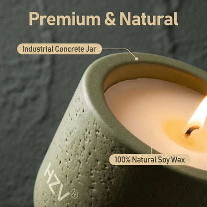 HZV Manly Stress Relief Scented Candle for Men, Soy Wax Moss Forest Aroma Candle, 25H Long Lasting Clean Burning for Relax Meditation Yoga Spa, Unique Candle Gifts for Father Husband Boyfriend