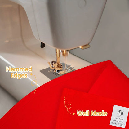 BRILLMAX 6 Pack Red Tablecloths 60 x 102 Inch for 6ft Rectangle Tables - 150 GSM Polyester Fabric, 15" Standard Drop, Water, Stain & Wrinkle Resistant Cloth Cover for Wedding Banquet Dining Buffet