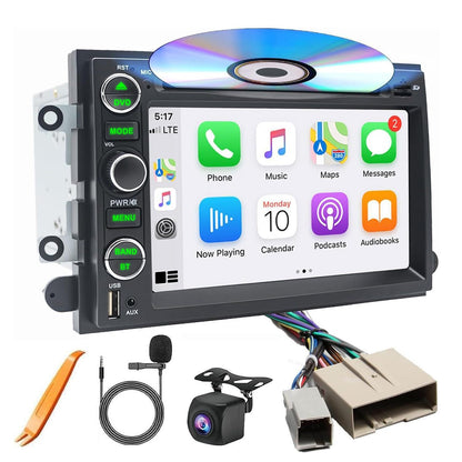 Car Radio Stereo CD DVD Wireless CarPlay Andriod Auto Navi with Camera SWC for Ford F150/F250/F350 2004-2014 /Mustang Edge Explorer Expedition E150 E250 /Mercury Milan/Lincoln Navigator Mark LT