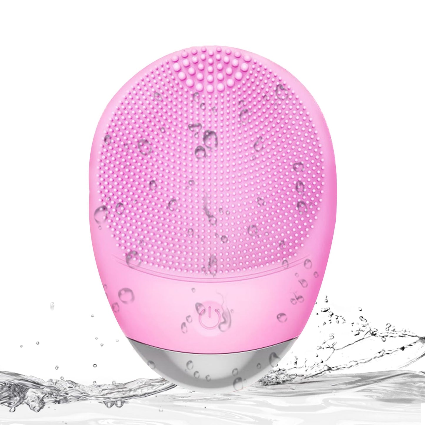 Facial Cleansing Brush, 3-in-1 Electric Soft Silicone Waterproof Face Scrubber, USB Rechargeable IPX7 Waterproof Sonic Vibrating Face Brush for Deep Cleansing, Gentle Exfoliating and Massaging