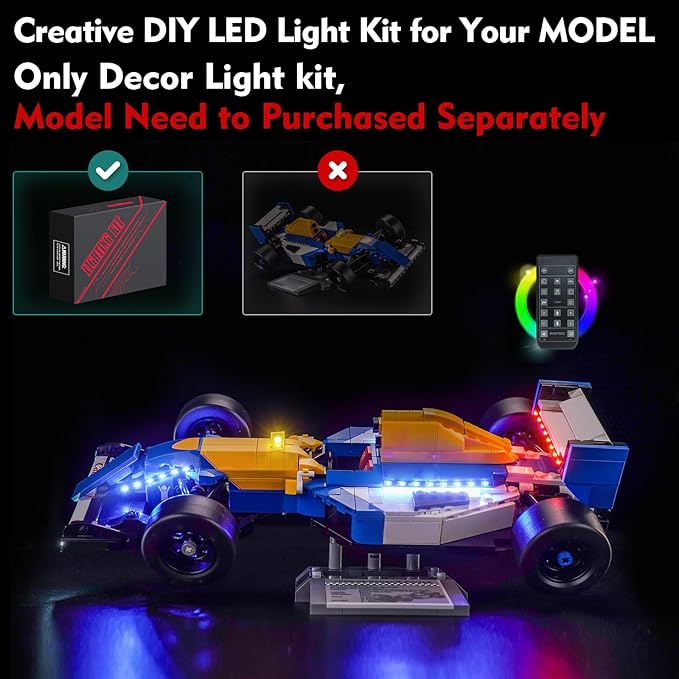 Light kit Compatible with Lego 10353 Williams Racing FW14B mit Nigel Mansell - No Model Only Light LED Lighting Accessories Compatible with Lego 10353 Set (RC Version)