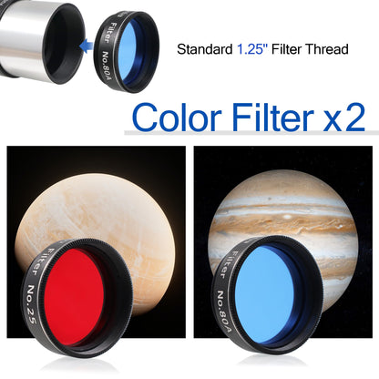 Astromania Polar Alignment Scope - Bundle with - Accessory Kit Telescope Fully-Coated Eyepieces
