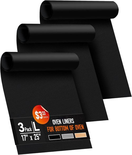 Heavy Duty Oven Liners by [Brand Name] - Non-Stick, Reusable 17x25" Mats for All Ovens | BPA & PFOA Free, Dishwasher Safe