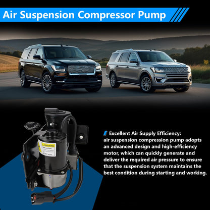 Air Suspension Compressor Pump Compatible with Ford Expedition Lincoln Navigator 2007-2018 with Bracket OEM Number Replacement 949-202 7L1Z5319AE 7L1Z5319A