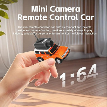GoolRC WLtoys 6405-C Mini RC Car 2.4GHz 1:64 Scale FPV Remote Control Car with Camera 720P and Gyro APP Control Vehicle with 2 Trailers and LED Lights for Adults (Blue)