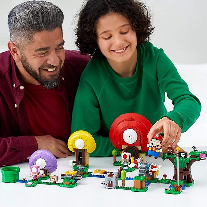 LEGO Super Mario Toad’s Treasure Hunt Expansion Set 71368 Building Kit Toy for Kids to Boost Their Super Mario Adventures with Mario Starter Course (71360) Playset (464 Pieces)