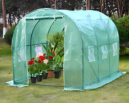 Greenhouse Walk-in Green House Greenhouse Kit with Observation Windows for Outdoor Plants Growing,Green Houses for Outside (L10'xW7'xH7')