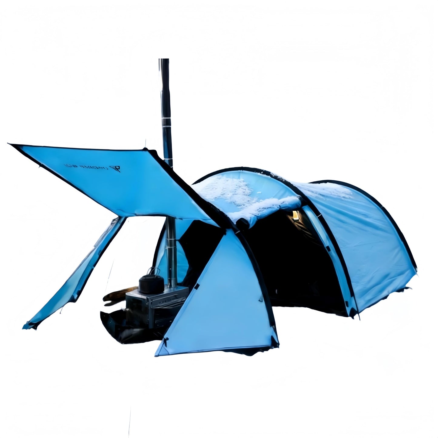 Dandelion Shell Hot Tent with Stove Jack Camping Winter 4 Season Tent 1-2 Person Backpacking for Camping Hiking Hunting Fishing Waterproof Windproof Lightweight 153 x 67 x 43 (inches)