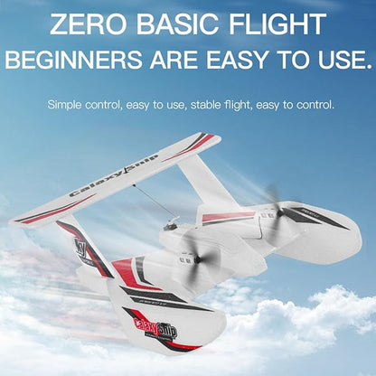 GoolRC RC Plane 3CH Remote Control Airplane for Water Land &amp Air Amphibious Triphibian RC Aircraft 2.4GHz Seaplane Glider RC Floatplane with 6-Axis Gyro &amp 2 Batteries for Adults