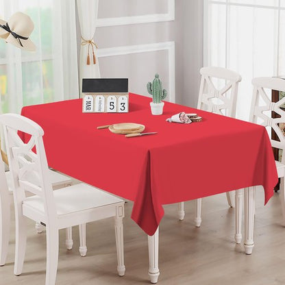FALIZIFU 2 Pack Red Plastic Tablecloth Disposable Table Covers Red Rectangle Tablecloth for Party Baby Shower Wedding Birthday Table Cloth Disposable