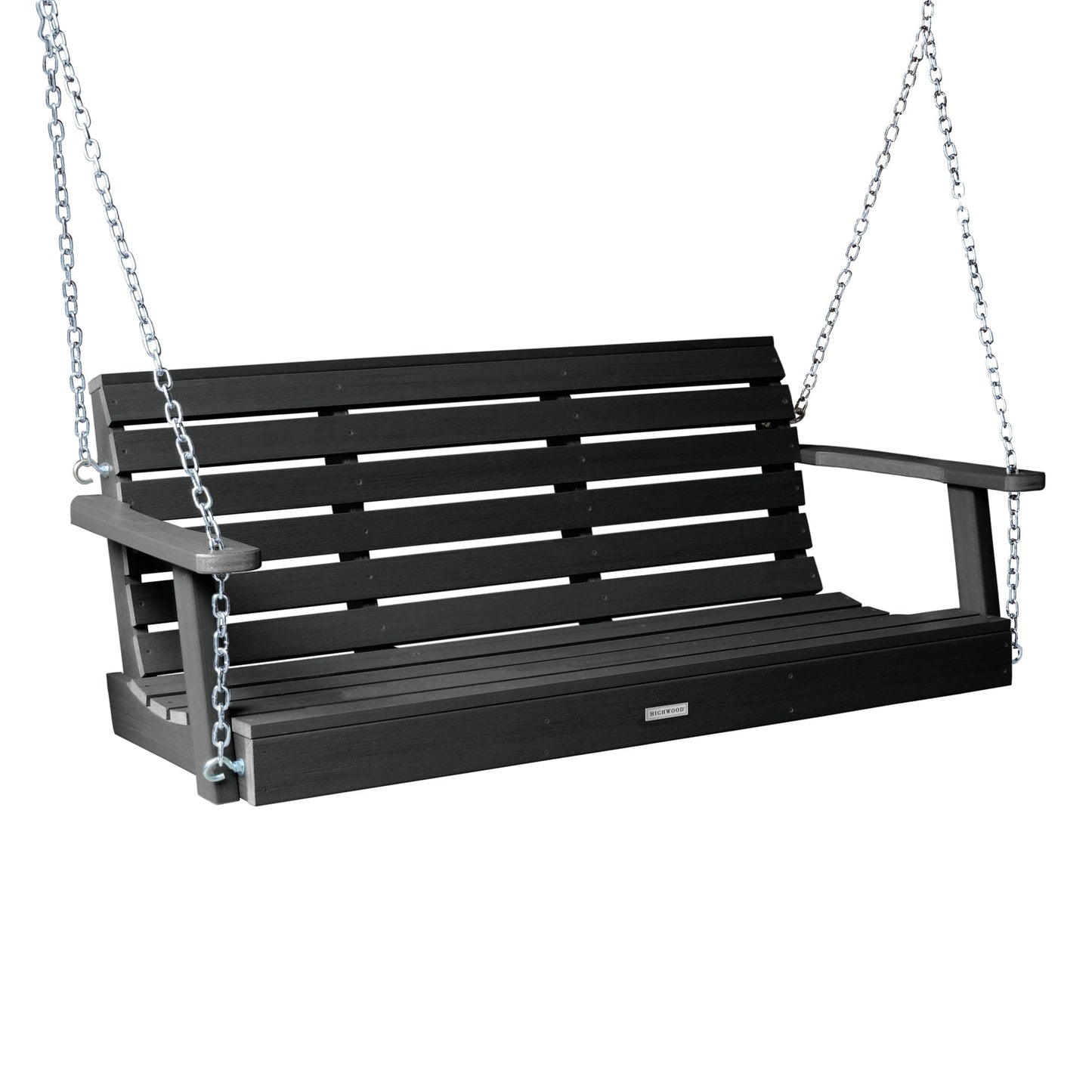 highwood Weatherly Porch Swing 5 Feet, Black