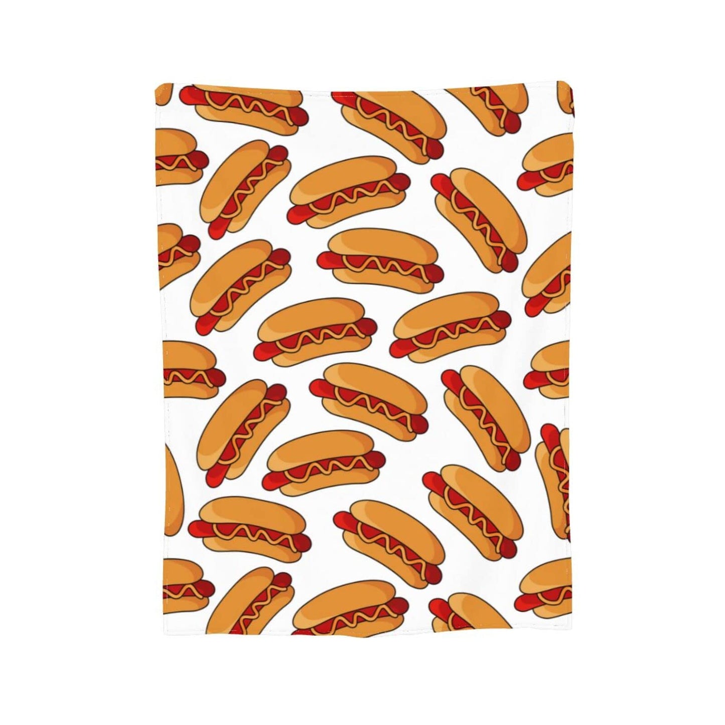 Hot Dog Food Throw Blanket Super Soft Warm Bed Blankets for Couch Bedroom Sofa Office Car, All Season Cozy Flannel Plush Blanket for Girls Boys Adults, 60"X50"