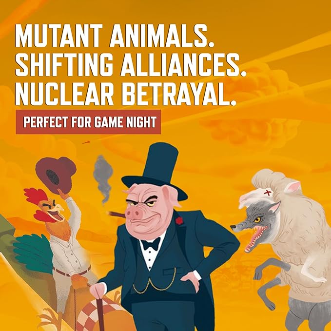 Deluxe Edition – Premium Strategy Board Game for Adults &amp Family 2–5 Players 1-2 Hours Resource Management Area Control Asymmetric Powers w/Nuclear Farm Animals Great for Game Night